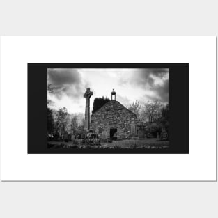 Rob Roy MacGregor's Church and Graveyard B&W Posters and Art